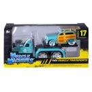 Transportator si masinuta, Maisto, Muscle Transports, 1953 MACK B-61 Flatbed si 1950 Ford Woody, 1:64
