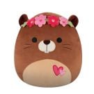 Jucarie de plus, Squishmallows, Castorul Chip cu inimioare, 19 cm