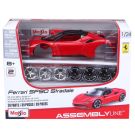 Set constructie masinuta metalica, Maisto, Ferrari SF90 Stradale, 39 piese, 1:24, Rosu