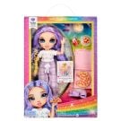 Papusa Rainbow High Junior, Pj Party, Violet Willow, 503705EUC