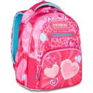 Ghiozdan cu 3 compartimente, Mitama, New Plus, Furry Pink
