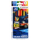 Creioane colorate, Starpak, Hot Wheels, 12 buc