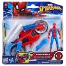 Set figurina cu motocicleta, Spiderman, Web Blast Cycle, 10 cm, F6899
