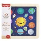 Mini puzzle din lemn, Fisher Price, Cosmos, 9 piese, HXV16