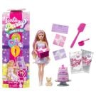 Papusa cu accesorii surpriza Barbie, Party Unboxed, Pet Birthday, JFG70