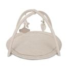 Saltea de activitati pentru bebelusi, Lorelli Moments, jucarii textile cu sunet si zornaitoare, 83 x 83 cm, Beige