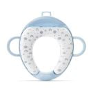 Reductor pentru toaleta, cu spatar si manere, pernita moale detasabila, Lorelli Planets, Blue