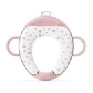 Reductor pentru toaleta, cu spatar si manere, pernita moale detasabila, Lorelli Planets, Pink