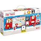 Puzzle make-a-match Banana Panda, Masinuta de pompieri, 23 piese