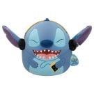 Jucarie de plus, Squishmallows, Disney Stitch cu casti, 17 cm