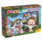 Puzzle Lisciani Masha, Sa jucam din nou, Maxi, 2 x 12 piese