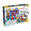 Puzzle Maxi de podea 2 in 1, Lisciani, Marvel Spidey and his Amazing Friends, 2 x 24 piese
