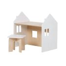 Set birou si scaunel Home Concept, Alb