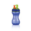 Nuby  Pahar cu pai si maner- 300 ml, 18 luni +, Albastru