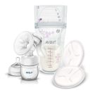 Pachet alaptare AVENT Pompa san SCF330/20 + Recipiente stocare SCF603/25 + Tampoane san SCF254/30