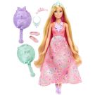 Papusa Barbie Dreamtopia Color Stylin Princess in rochie roz