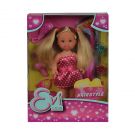 Papusa Evi Love cu par lung si accesorii roz