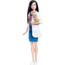 Papusa Barbie Career, Medic veterinar cu catelus DVF58
