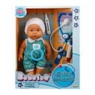 Papusa bebelus, Dollz n More, Bebelou la doctor, 35 cm, verde