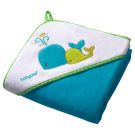 Prosop cu gluga BabyOno velur, 76x76 cm - Albastru