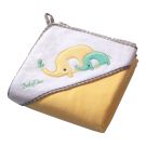 Prosop cu gluga BabyOno velur, 76x76 cm - Galben