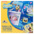 Puzzle 4 in 1 SpongeBob - SpongeBob face sport (12, 24, 42, 56 piese)