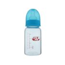 Biberon borosilicat Primii Pasi, 120 ml, Albastru