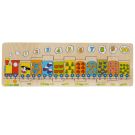 Puzzle din lemn, Trenulet, 11 piese