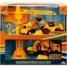 Set de constructie pe 2 etaje cu macara si betoniera, Zapp Toys
