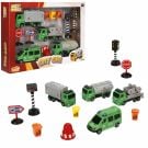 Set de joaca cu vehicule, Maxx Wheels, City Sanitation, Verde