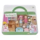 Set de joaca cu papusa si bebelus, Sunman, Bathroom