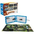Set 6 vehicule si harta orasului, Maxx Wheels, Carry Case, 1:64
