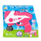 Pistol de facut baloane cu lumini si sunete, Bubble Gun, 160 ml, Roz