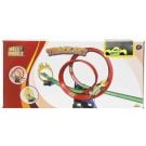 Set de joaca cu masinuta, Maxx Wheels, Track Racing, Galben