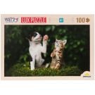 Puzzle Luxury, Witty Puzzlezz, Catel si pisicuta, 100 piese