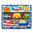 Puzzle din lemn, Vehicule, 8 piese