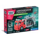 Kit de constructie, Clementoni, Science & Play, Masina de pompieri, 120 piese