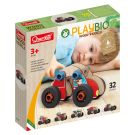 Set constructie, Quercetti, Vehicule din lemn, Play Bio, 32 piese