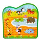 Puzzle din lemn, Animale din natura, 8 piese