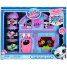 Set de joaca cu 2 figurine, Littlest Pet Shop, 20 accesorii