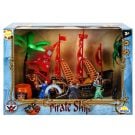 Set corabie si 4 figurine pirati, Red Beard