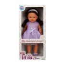 Papusa Tina in tinuta de petrecere, Dollz And More, cu rochie violeta, 45 cm