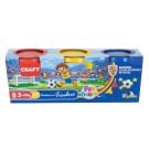 Set plastilina 3 culori Crafy, Echipa Nationala de Fotbal a Romaniei, 360 g