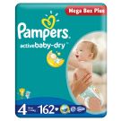 Scutece Pampers Active Baby-Dry, 4 Maxi, 162 buc, 7 - 14 kg