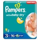 Scutece Pampers Active Baby-Dry 3 Midi, 96 buc, 4 - 9 kg