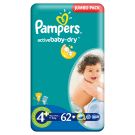 Scutece Pampers Active Baby-Dry 4 Maxi Plus, 62 buc, 9 - 16 kg