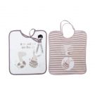 Set 2 bavete si tacamuri Baby Calin 28x32cm, 6 luni+