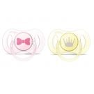 Set 2 Suzete mini Avent SCF151/02, tetina silicon, 0 - 2 luni