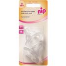 Set 2 tetine silicon cu actiflex pentru biberoane cu gat larg Nip, marime M, +0 luni