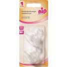 Set 2 tetine silicon pentru lapte Nip, M - nr 1,  0 - 6 luni